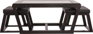 Signature Design by Ashley® Kelton Espresso Coffee Table with Two Nesting Stools