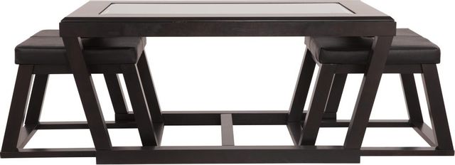 Signature Design by Ashley® Kelton Espresso Coffee Table with Two Nesting Stools 0
