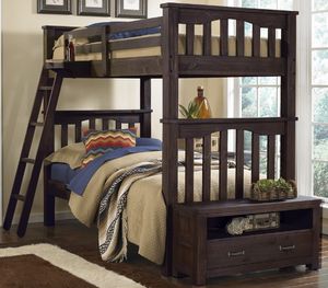 Hillsdale Furniture Highlands Espresso Twin Over Twin Bunk Bed