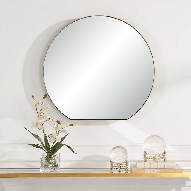 Uttermost® Cabell Small Brushed Brass Mirror | Bob Mills Furniture