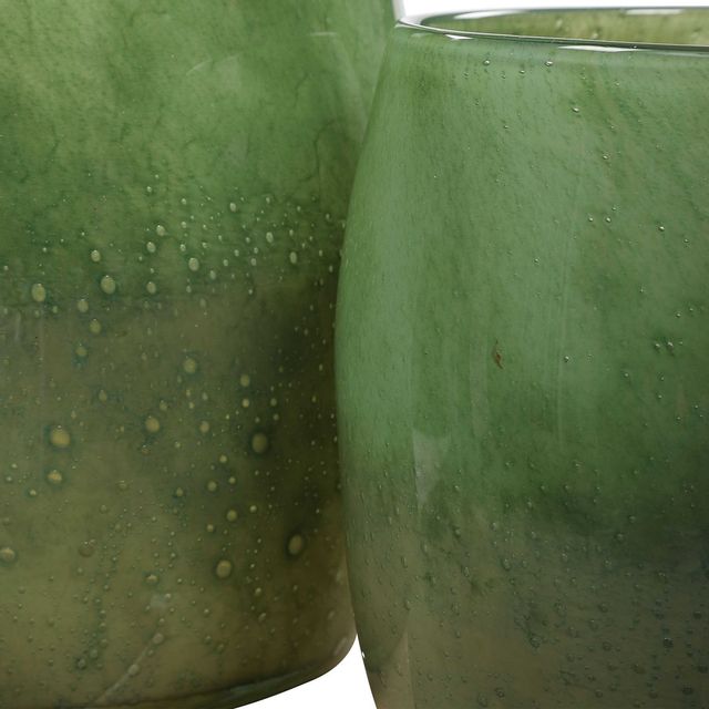 Uttermost® by Carolyn Kinder Matcha 2-Piece Green Glass Vases-2