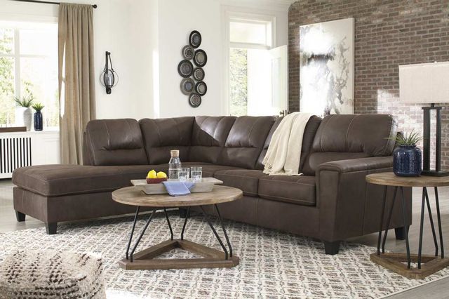 Signature Design by Ashley® Navi Chestnut 2-Piece Sectional with Chaise 5