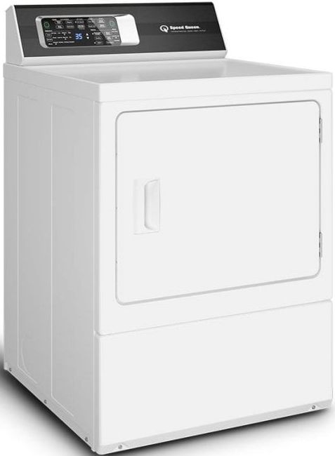 Speed Queen® DR7 7.0 Cu. Ft. White Front Load Gas Dryer-1
