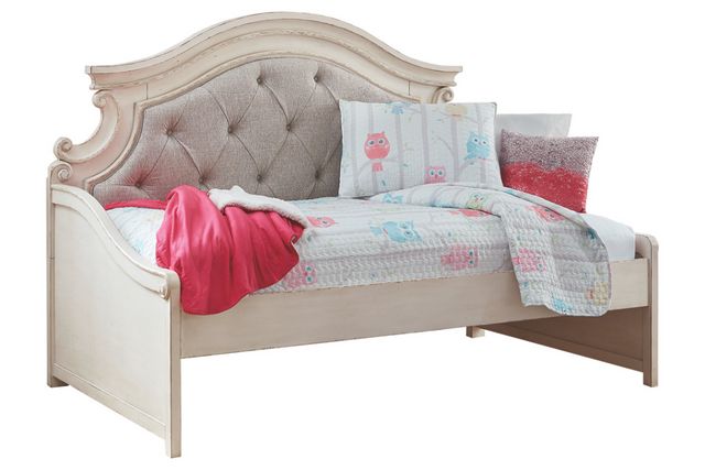 Signature Design by Ashley® Realyn Chipped White Twin Storage Day Bed-1