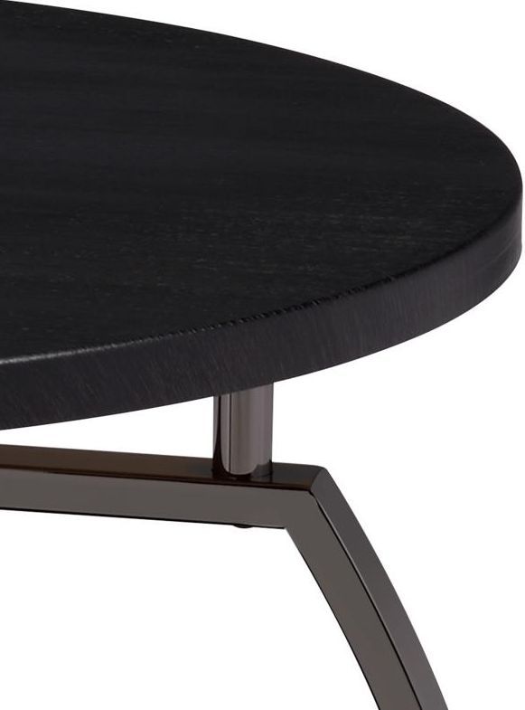 Coaster® Dacre Dark Charcoal End Table with Black Nickel Base | Colder ...