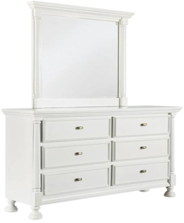 Signature Design by Ashley® Kaslyn White Dresser and Mirror 0