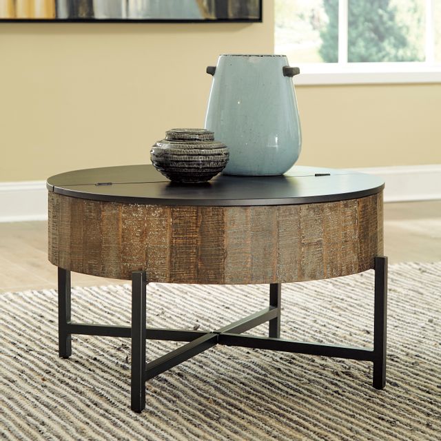 Signature Design by Ashley® Nashbryn Gray/Brown Round Coffee Table 3