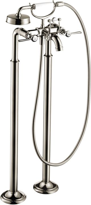 AXOR Montreux Polished Nickel 2-Handle Freestanding Tub Filler Trim with Lever Handles and 1.8 GPM Handshower