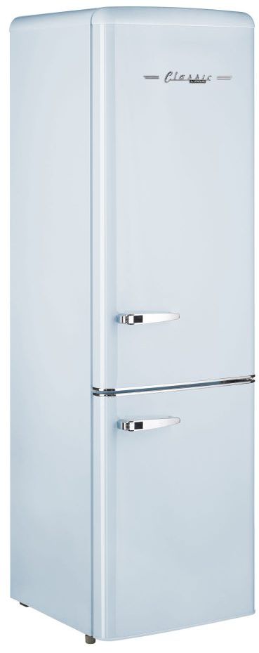 Unique® Appliances Classic Retro 9.0 Cu. Ft. Powder Blue Counter Depth Freestanding Bottom Freezer Refrigerator 6