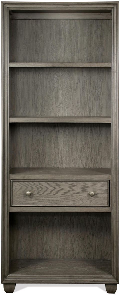 Riverside Furniture Sloane Gray Wash Bunching Bookcase | Rolando's TV ...