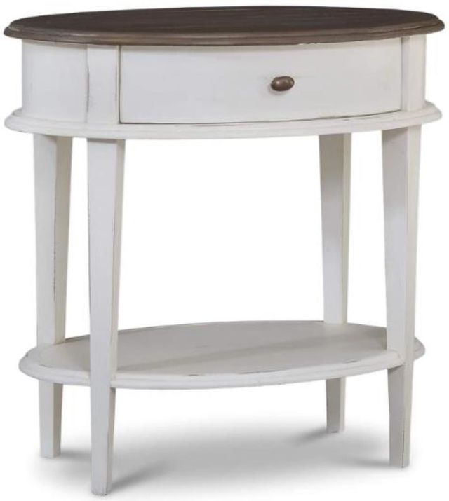 Bramble Art Nouveau Brown Suede/Fortofino Oval Side Table