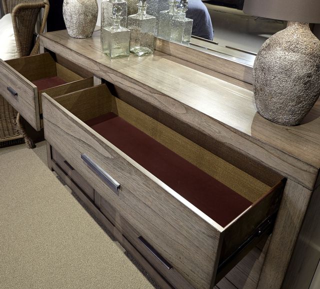 Aspenhome® Modern Loft Greystone Dresser and Mirror Set 3
