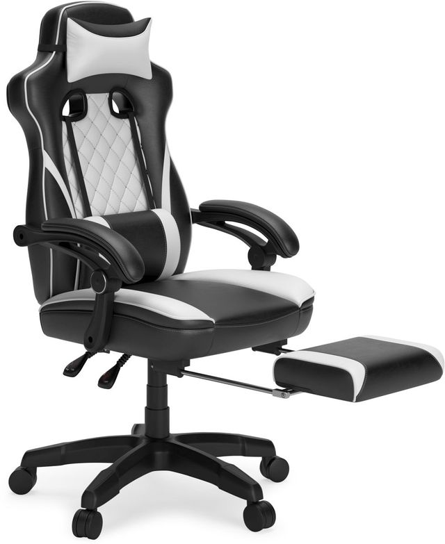 Signature Design by Ashley® Lynxtyn Black/White Home Office Swivel Desk Chair-3