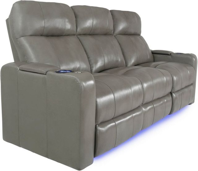 RowOne Prestige Home Entertainment Seating Gray 3-Chair Sofa 1