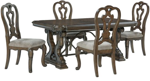 Signature Design by Ashley® Maylee 5-Piece Dark Brown Dining Table Set ...