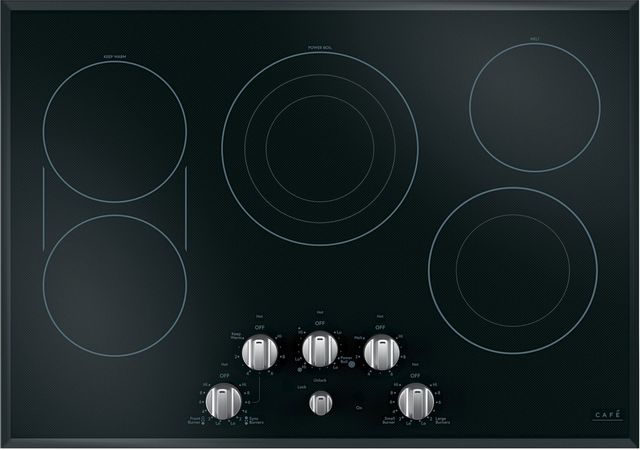 Café™ 30" Black / Brushed Stainless Electric Cooktop