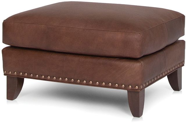 Smith Brothers 249 Collection Brown Leather Ottoman