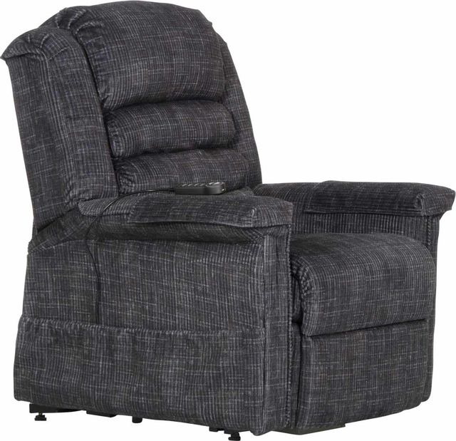 Catnapper® Soother Smoke Power Lift Full Lay-Out Chaise Recliner with Heat & Massage 1