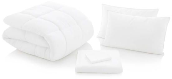 Malouf® Woven™ Reversible White Split California King Bed in a Bag 0
