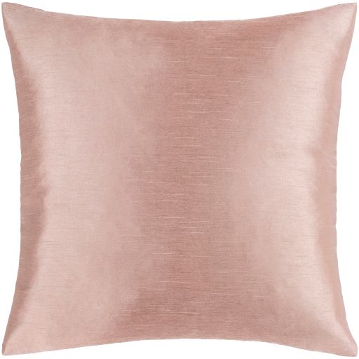 Surya Solid Luxe Blush 22" x 22" Toss Pillow with Polyester Insert 0