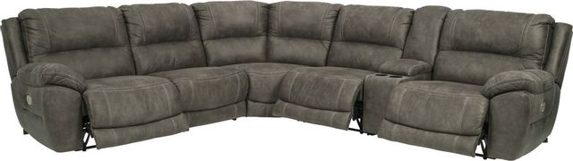 Signature Design by Ashley® Cranedall 6-Piece Quarry Power Reclining Sectional 1