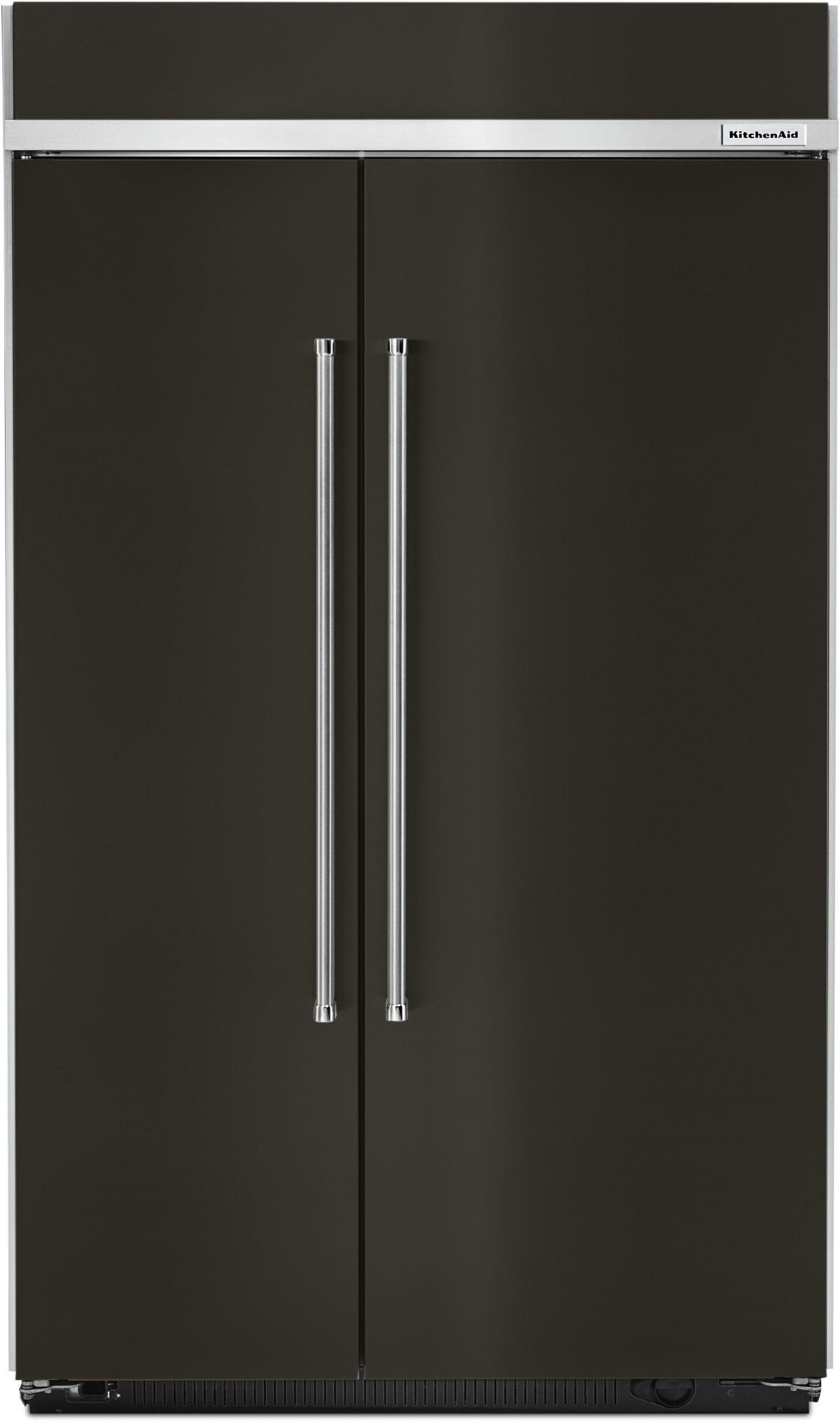 KitchenAid® 30.02 Cu. Ft. Black Stainless Steel Built In Side-By-Side Refrigerator