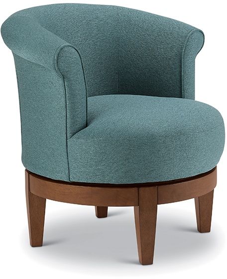 Best® Home Furnishings Attica Blue/Dark Walnut Swivel Chair