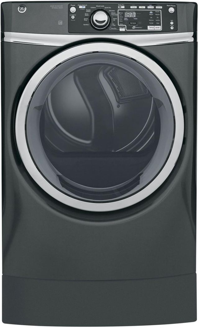 GE® Front Load Electric Dryer-Gray