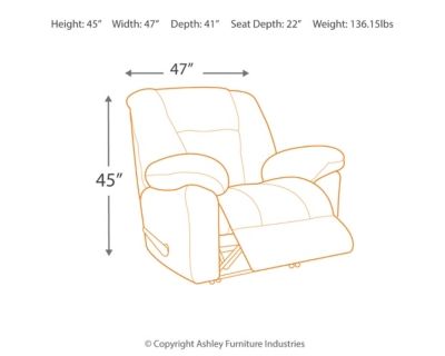 Signature Design by Ashley® Nimmons Taupe Zero Wall Recliner 3
