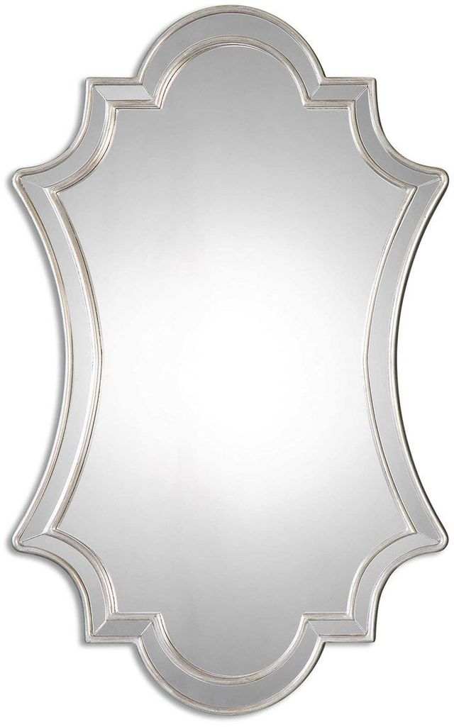 Uttermost® Elara Antiqued Silver Wall Mirror-0
