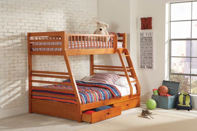 Coaster® Ashton Honey Twin/Full Bunk Bed 2
