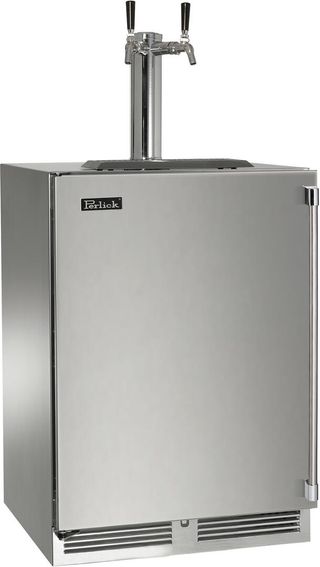 Perlick® Signature Series 5.2 Cu. Ft. Stainless Steel Two Tap Outdoor Kegerator 