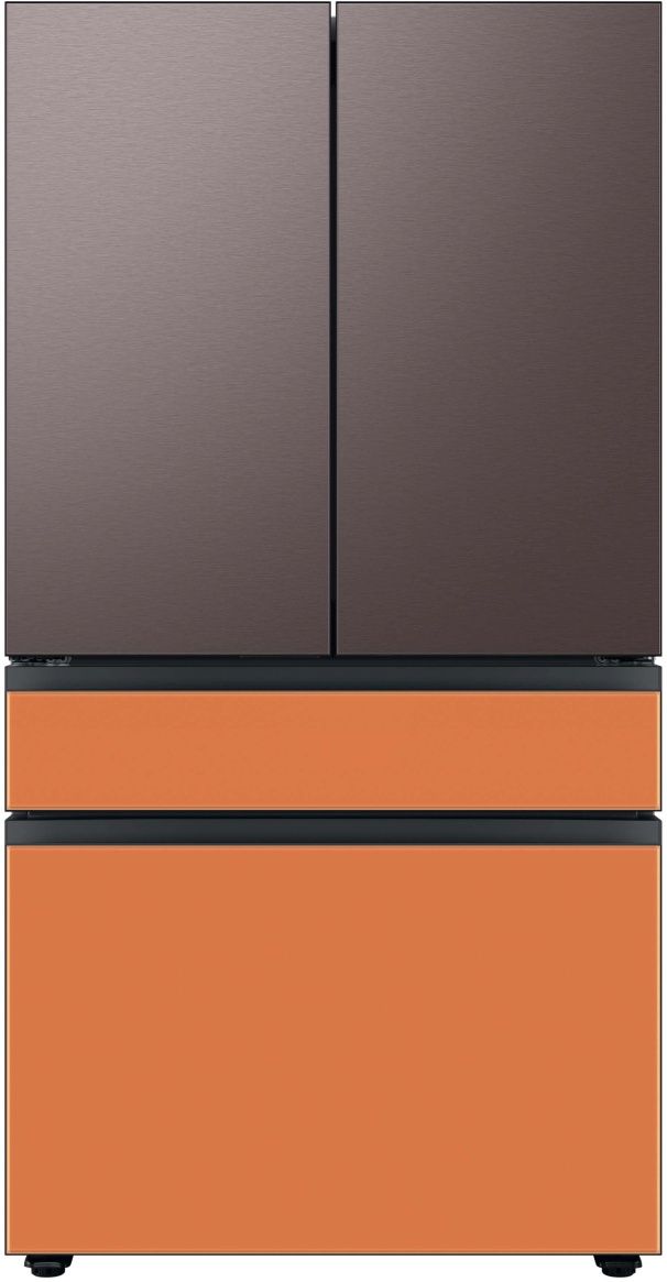 Samsung Bespoke 36" Clementine Glass French Door Refrigerator Bottom Panel 10