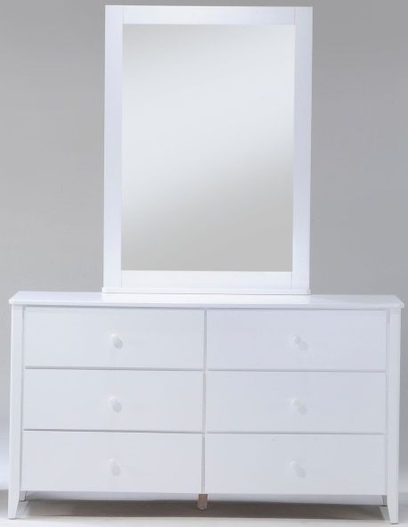 Night & Day Furniture™ Zest Cases White Dresser with Mirror