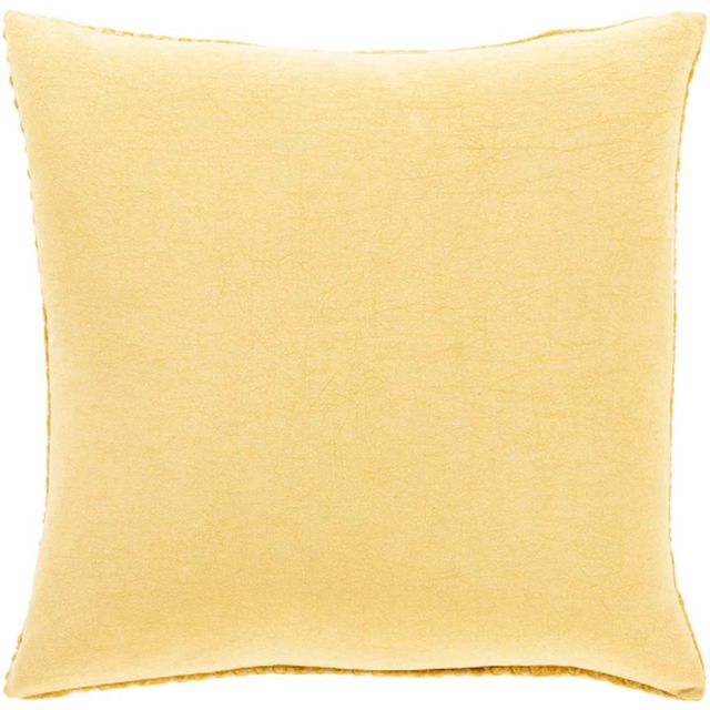 Surya Waffle Saffron 20"x20" Pillow Shell with Down Insert-1