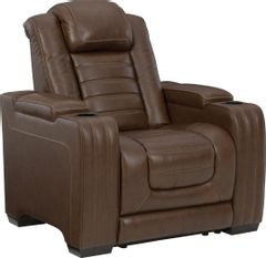 Signature Design by Ashley® Backtrack Chocolate Power Adjustable Headrest Recliner 