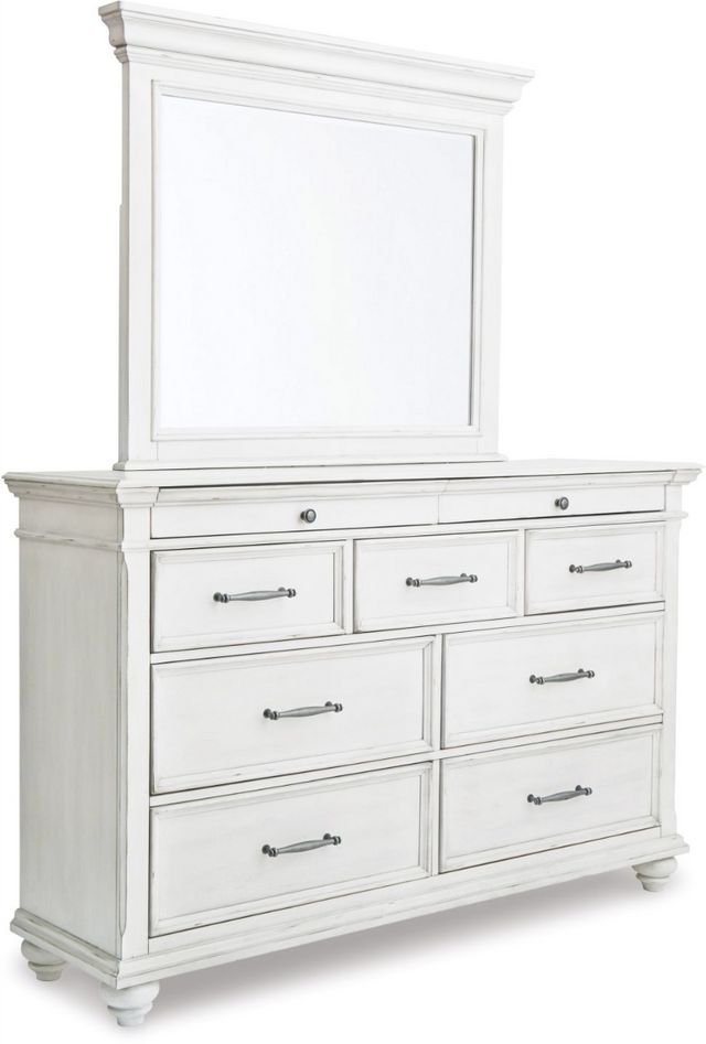 Benchcraft® Kanwyn Whitewash Dresser And Bedroom Mirror