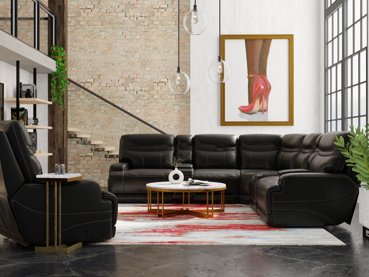 Luxury leather on sale sectional sofas