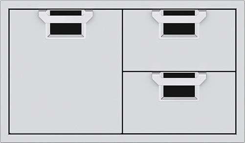 Aspire By Hestan AESDR Series 36" Stealth Double Drawer and Storage Door Combination