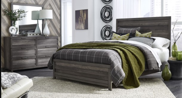 Liberty Furniture Tanners Creek 3 Piece Gray Queen Panel Bed Set