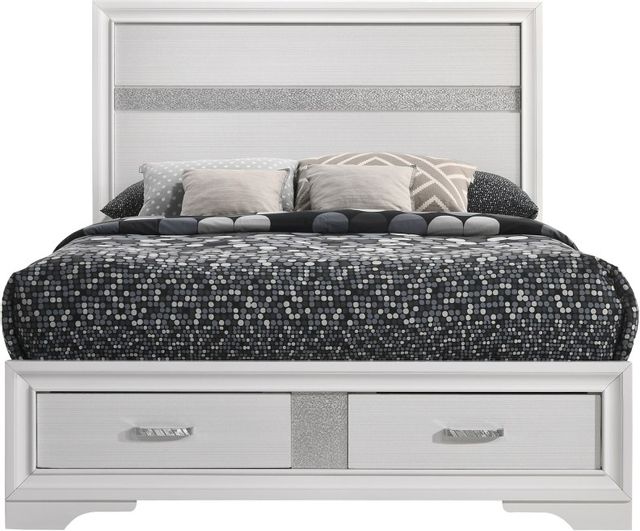 Coaster® Miranda Contemporary White Queen Storage Bed 12