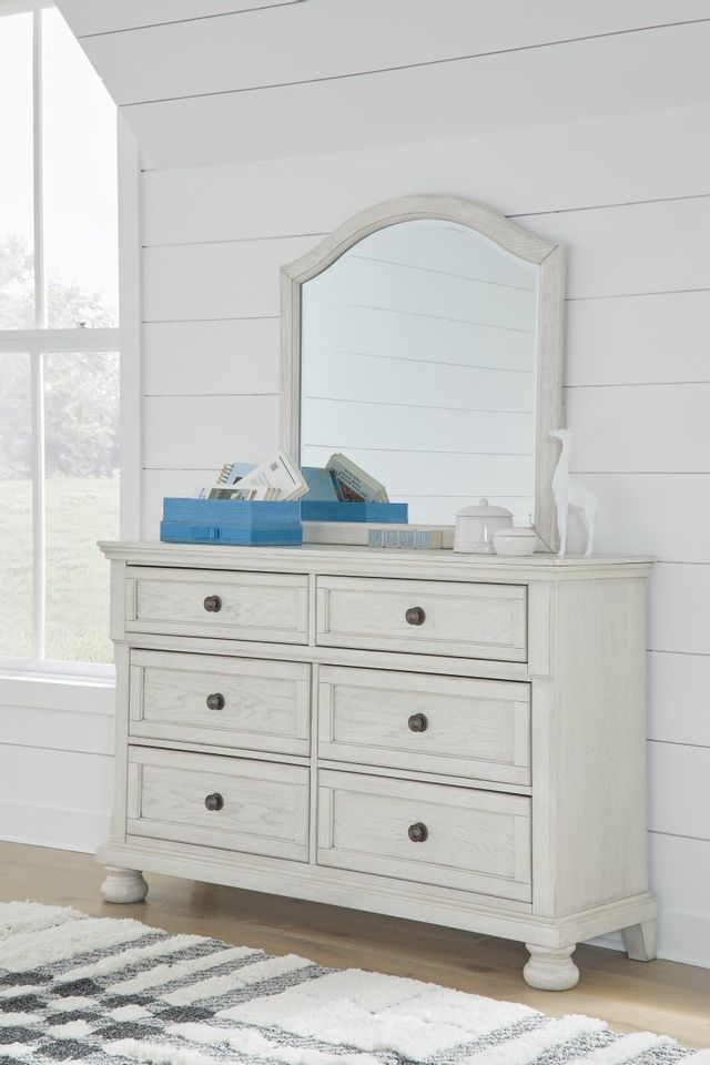Signature Design by Ashley® Robbinsdale Antique White Bedroom Mirror-2