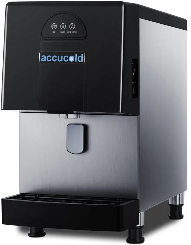 Accucold® 14" 160 lb. Stainless Steel Ice and Water Dispenser-1