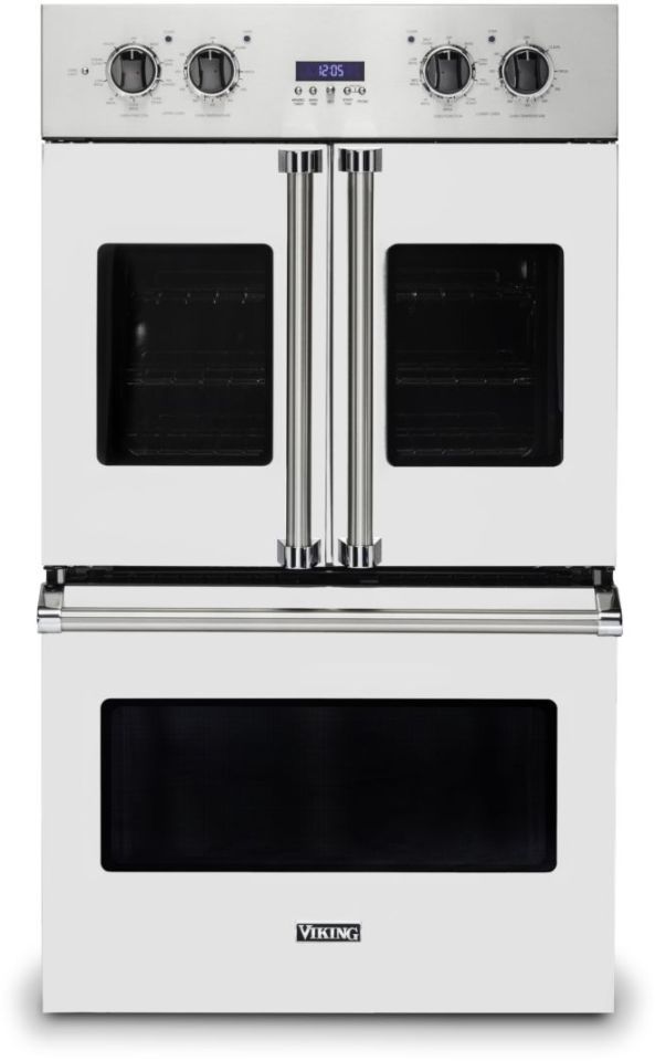 Viking® 7 Series 30" Frost White Professional Built In Double Electric French Door Wall Oven