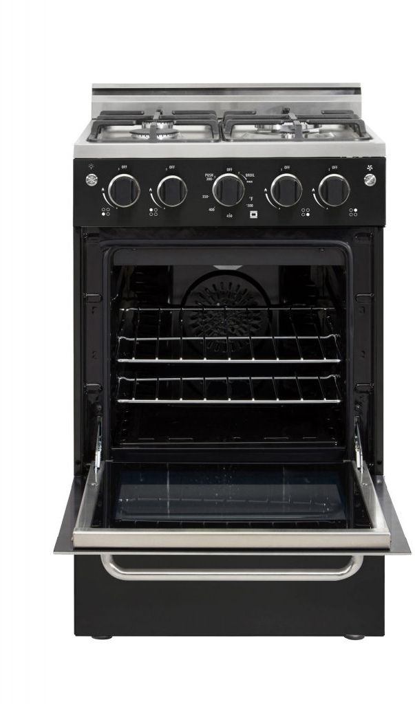 Unique® Appliances Prestige 20" Black Freestanding Natural Gas Range 1