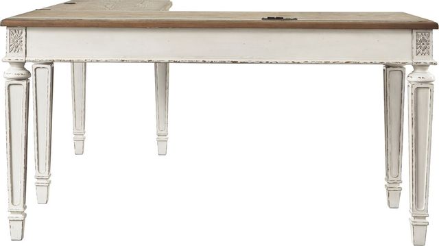 Signature Design by Ashley® Realyn 2-Piece White Brown Office Desk-1
