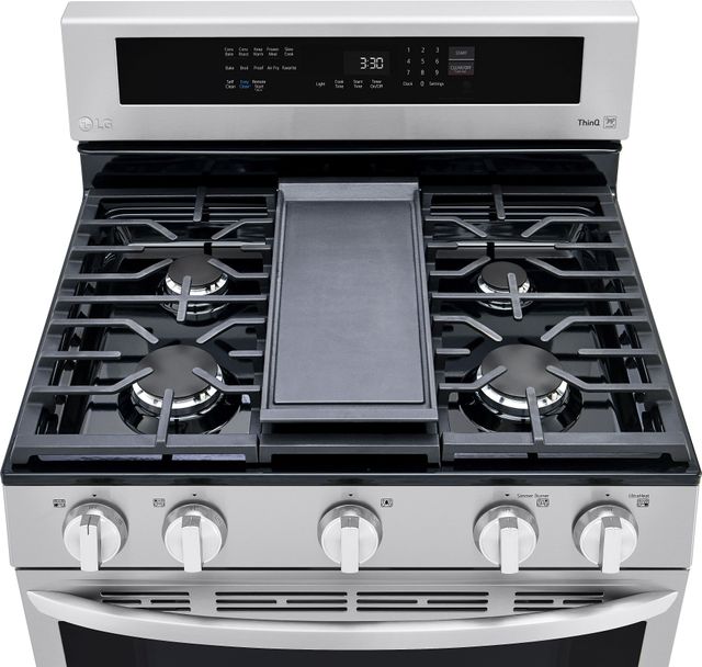 LG 30" PrintProof™ Stainless Steel Free Standing Gas Convection Smart Range with Air Fry 9