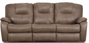 Southern Motion™ Avalon Taupe Power Headrest Reclining Sofa with USB Ports