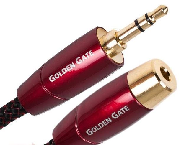 AudioQuest® Golden Gate 3.5mm Male to 3.5mm Female Interconnect Analog Audio Cable (5.0 M/16'4") 0