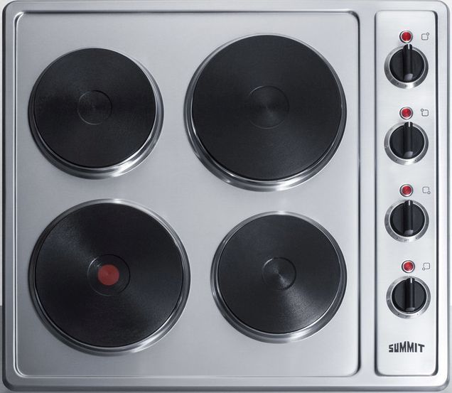 Summit® 24" Stainless Steel Electric Cooktop